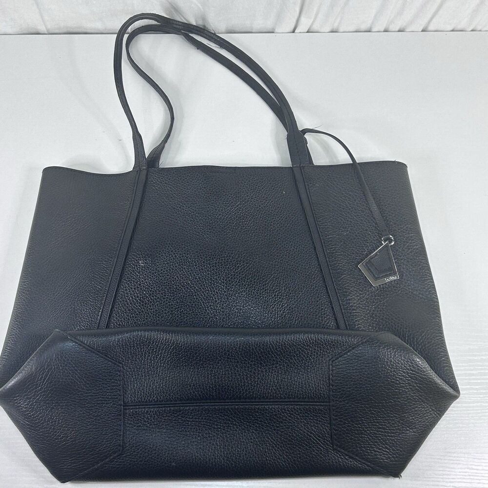 Botkier‎ Soho Black Heavy Pebbled Leather Tote Snap Women’s Shoulder Bag